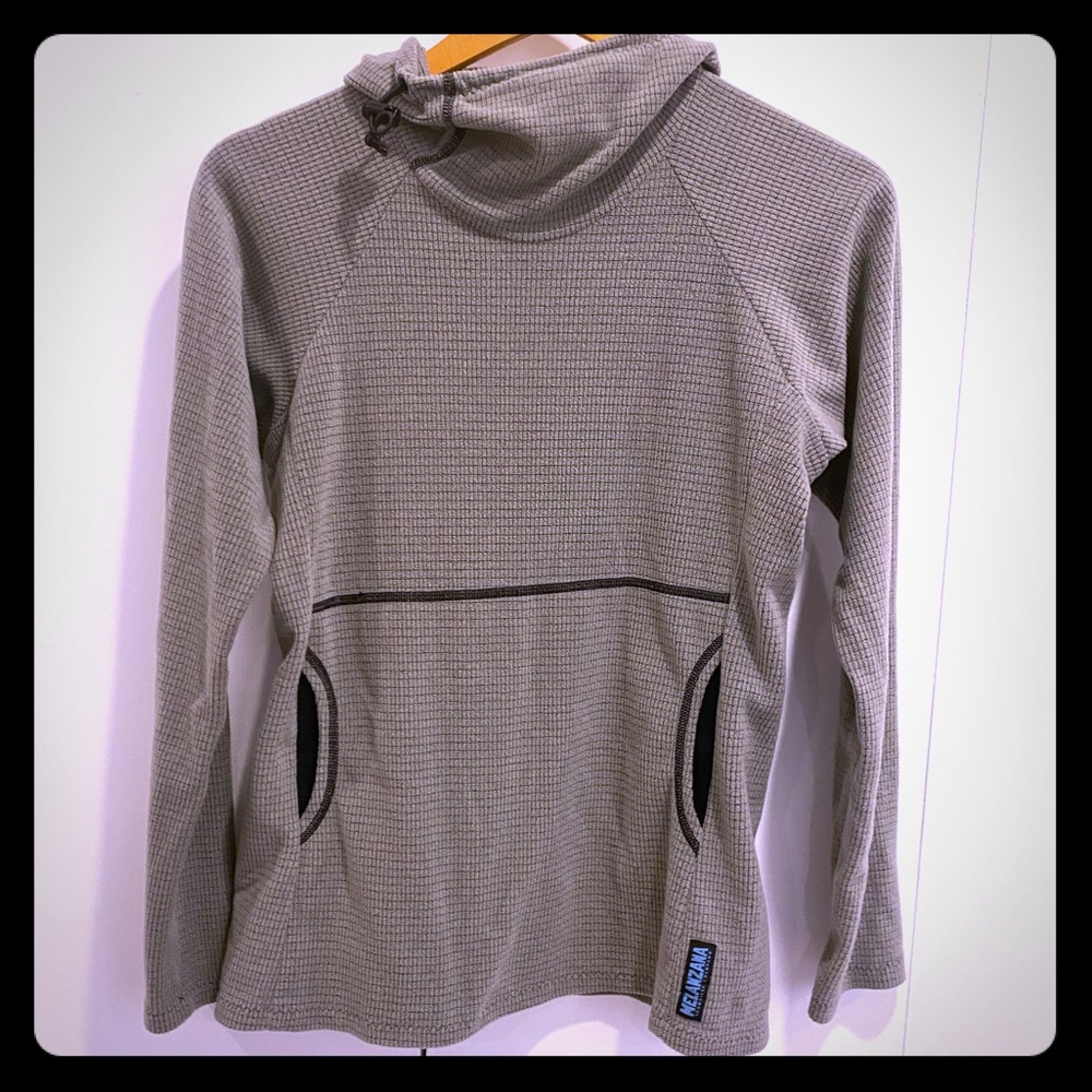 Melanzana Light Grey Micro Grid Hoodie